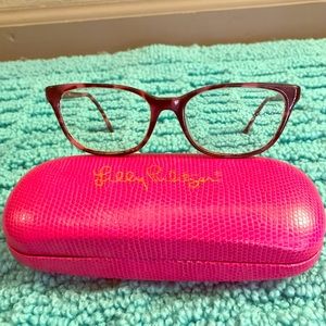 Lilly Pulitzer Eye Glasses - pink tortoise